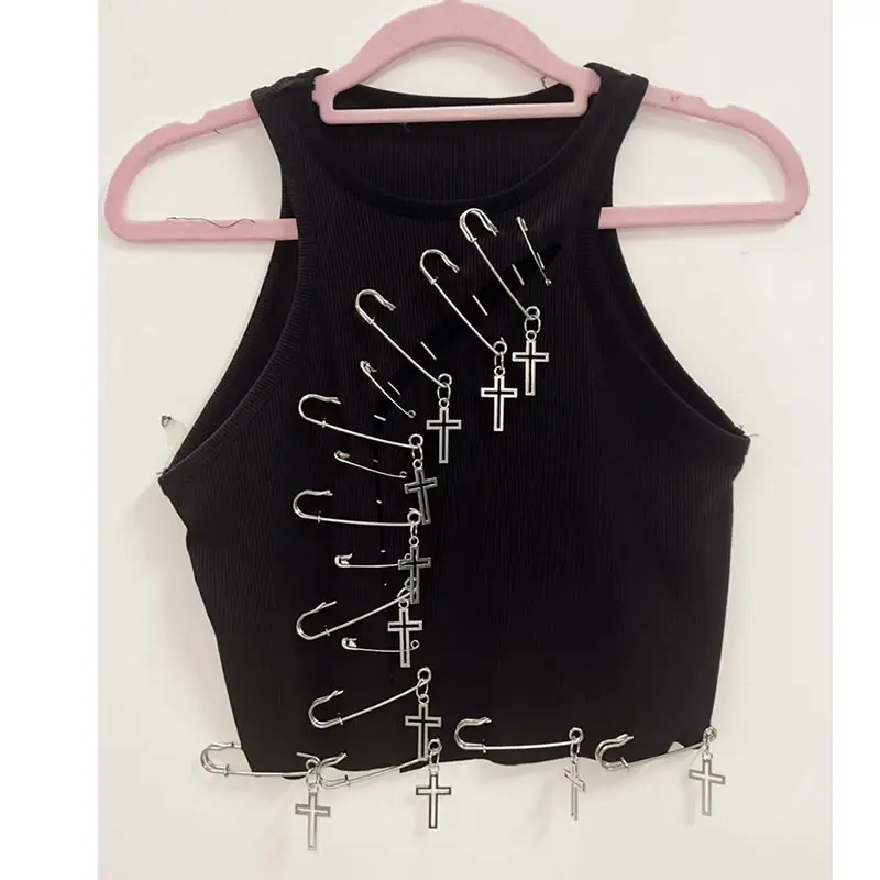 Y2K oblečenie y2k plodina Top gotické odevy gotické nádrže Tops Punk Tank Tops Sexy top korzet top harajuku móda y2k móda