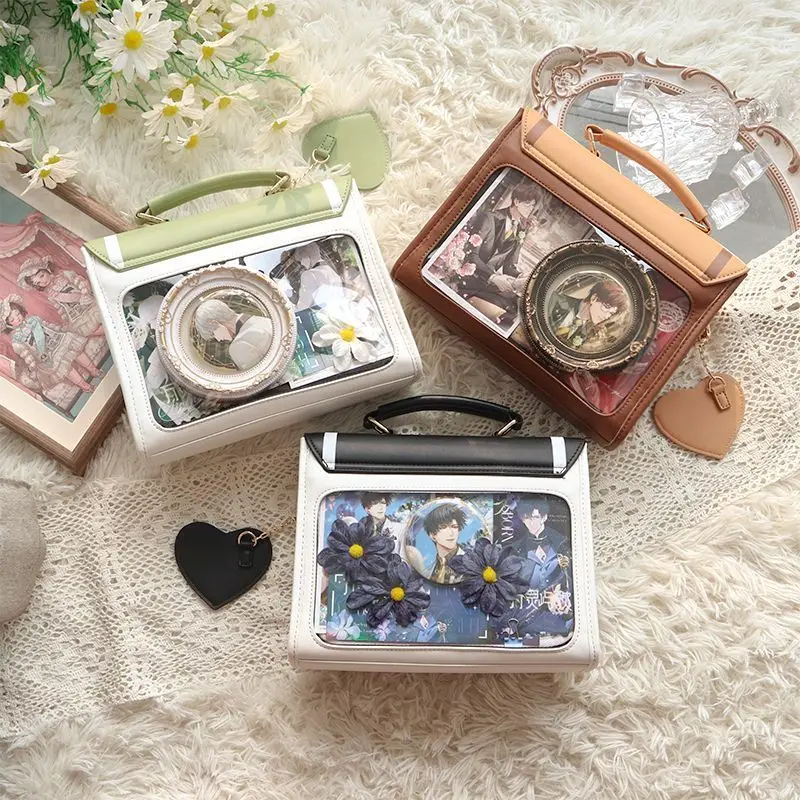 Y2K Premium verzia Sladká móda ita taška lolita girl priehľadná taška preppy štýl crossbody taška kawaii displej kabelky
