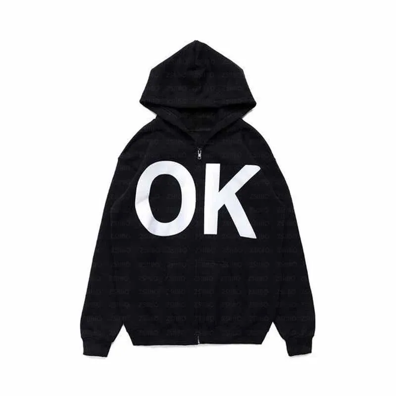 Y2K Streetwear Goth Letter Tlač nadmerne veľkej mikiny žien 2024