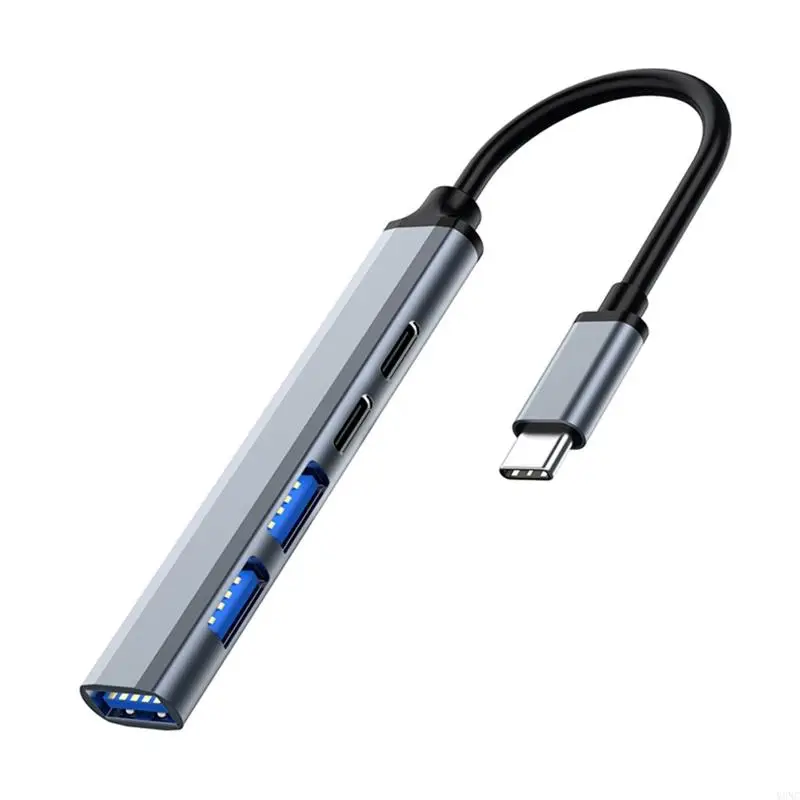 Y3NC USB HUB Typ C Adaptér 5 v 1 prenosný priestor hliníkovej zliatiny 1x3.0+2x2.0 USB PD Typ C Porty pre predlžovanie telefónu