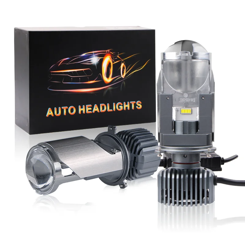 Y40 H4 LED svetlomet žiarovky Mini šošovkový projektor 110W HB2 HID/LOW LEAM BI-LED 12V Motocyklové svetlomety