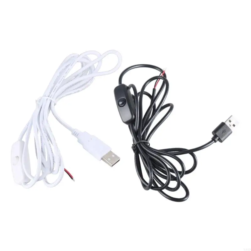 Y8AD USB Pigtail kábel samec zátky 2 kolík Otvorený koniec holý drôt USB Muž do 2 pin holý vodič predlžovacieho kábla 2 jadrá drôtu