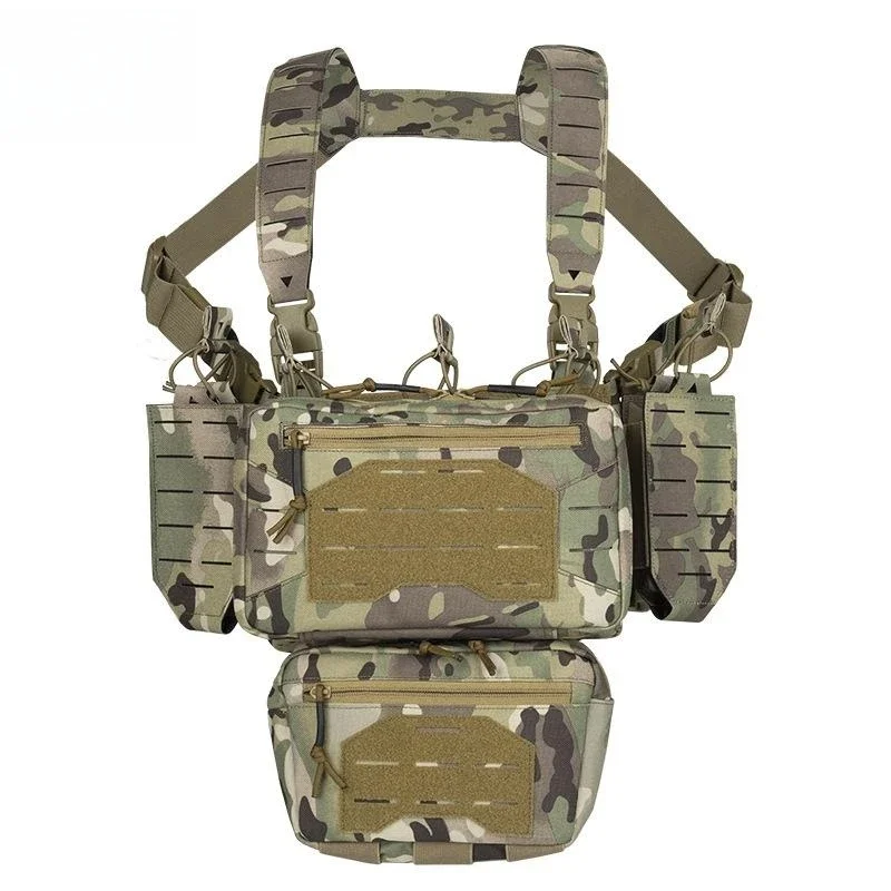 Yakeda Tactical hrudník Mini Rig 1000D laser-strop multifunkčná nastaviteľná taktická vonkajšia vesta s magickými vreckami