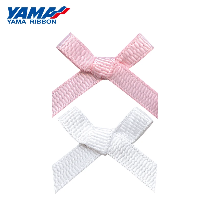 Yama Ručne viazané na plaidné stuhy DIY Darčekové dekorácie, široký 32 mm ± 3 mm, 27 mm ± 3 mm, 200ks na vrecko, Grosgrain Gold Silver Edge