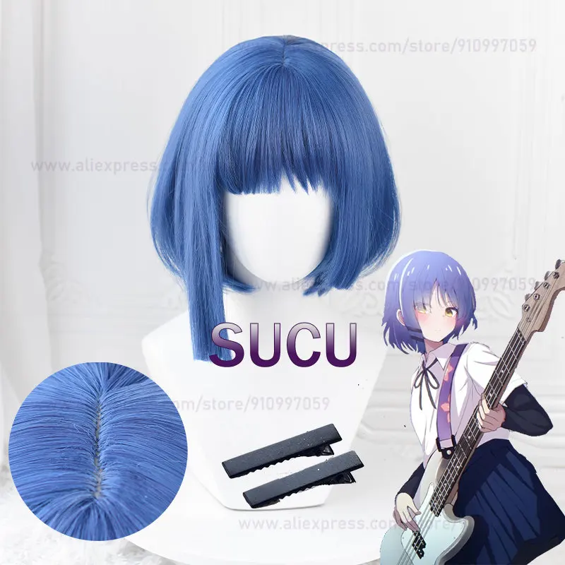 Yamada Ryo Cosplay parochňa Parochňa anime parochňa modrá vlásenka 30 cm Halloween Party Hair tepelne odolné syntetické parochne