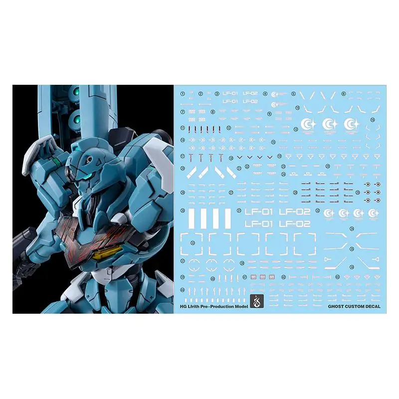 Yan Water Decal pre Hg 1/144 Lfrith predprodukcia PB Limited Ver.Model Building Hobby DIY Fluorescenčné nálepky