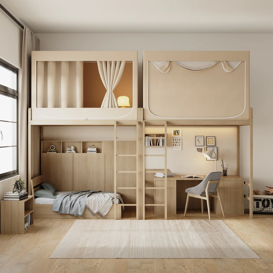 Yanyangtianská posteľová opona so sieťou komárom pre študent Blackout Square Anti-Mosquito Bed Bed Bed Bed s rámom 3 dvere