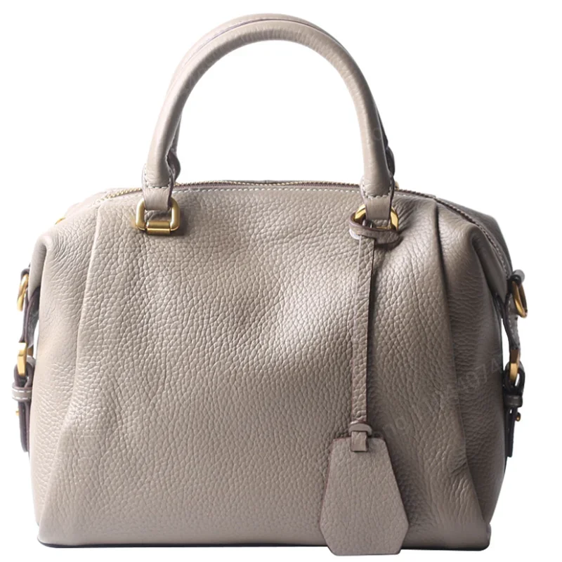 Yao Dong 2024 Nová kožená dámska taška Tide Europe a Amerika Fashion First vrstvy Cowhide Bag Boston Single Rameno Cange