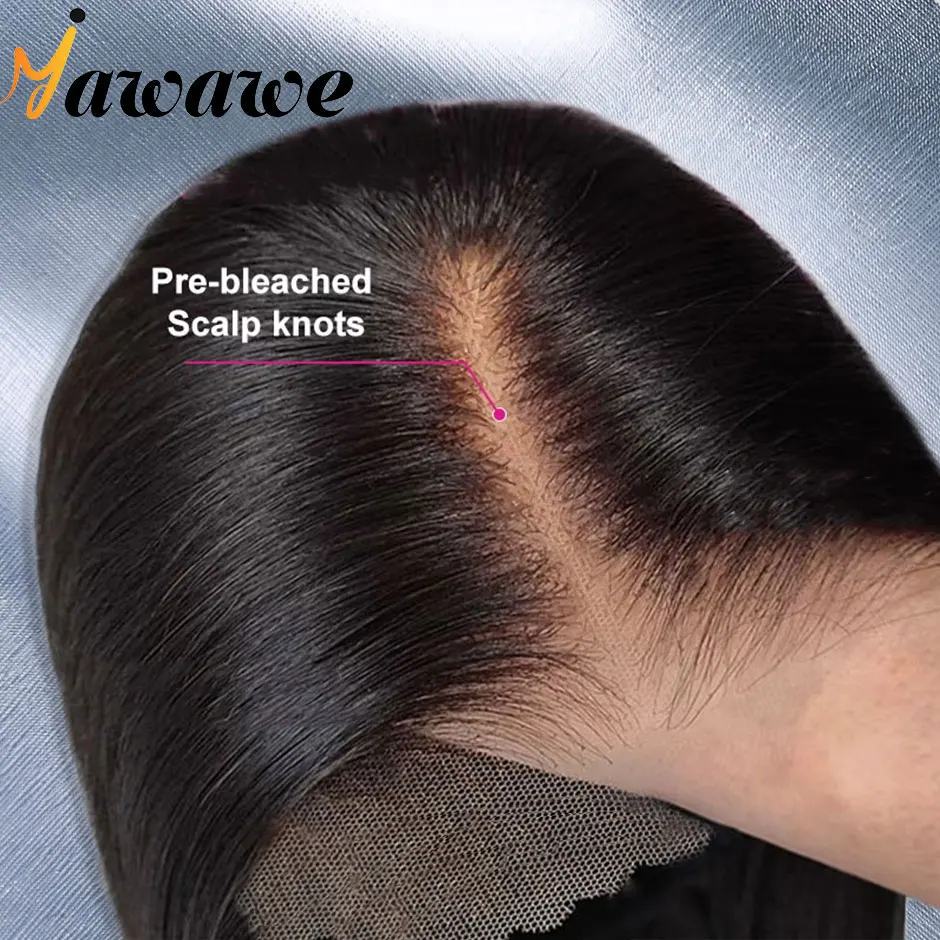 Yawawe Hair 13x4 HD Lace čelné parochne pred bielené uzly rovné čipkové predné parochne pre ženy