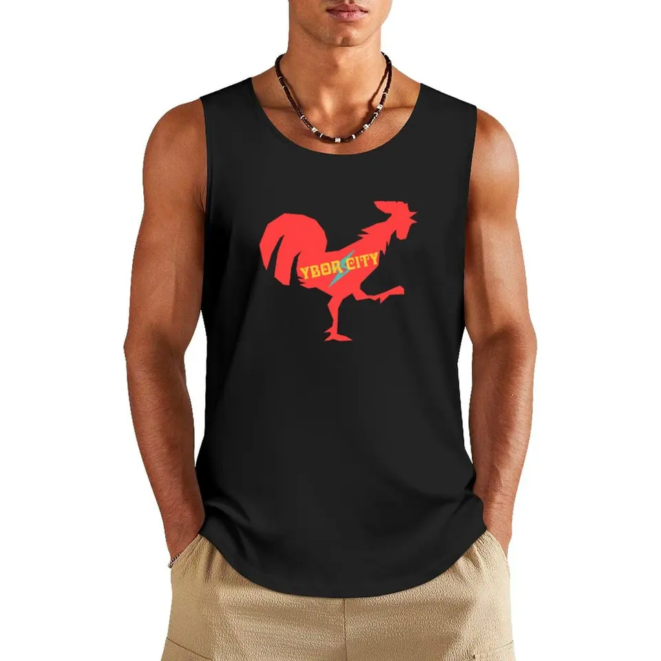 Ybor City Electric Chickens 2. logo Tank Top Gym Men Gym Muži pán bez rukávov bez rukávov bez rukávov Gym na košeľu Fitness