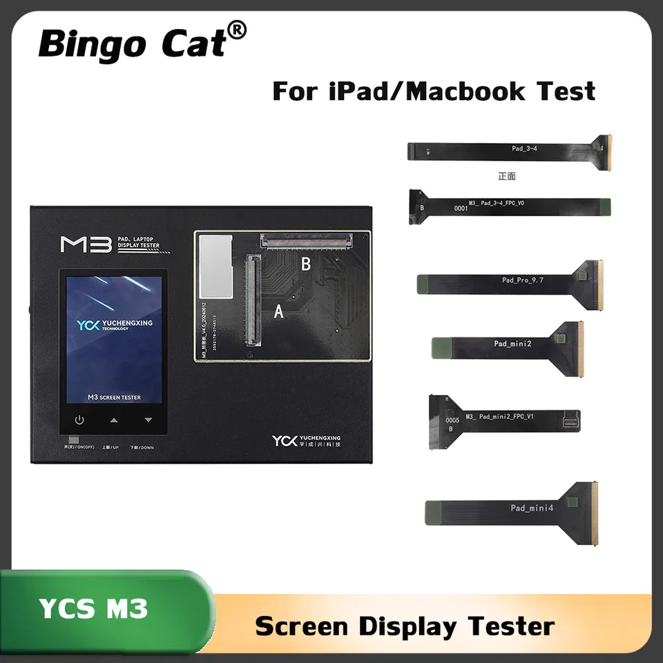 YCX M3 LCD Tester displej obrazovky pre iPad / MacBook Tablet Sasmung Tab True Tone OLED Screen Oprava 3D Testovacie nástroje