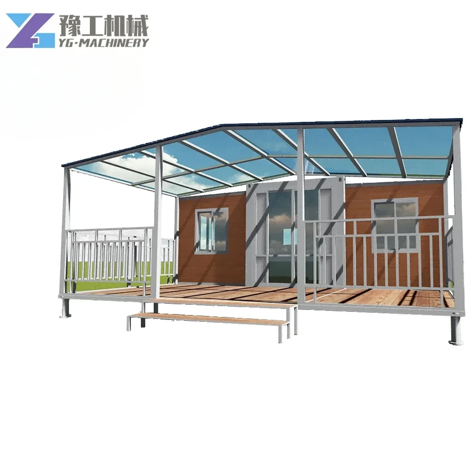 YG 2025 Ready Prefab House rozšíriteľné prenosné prenosné skladacie izolačné izolácie Garážové skladovanie Casa Oceľ zarámovaná konštrukcia s prístreškom