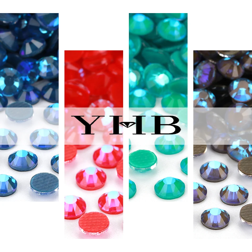 Yhb y107d ~ y147d nové železo na krištáľovom laku delity efekty horúce fláknité kamienky pre topánky vrecká na nechty
