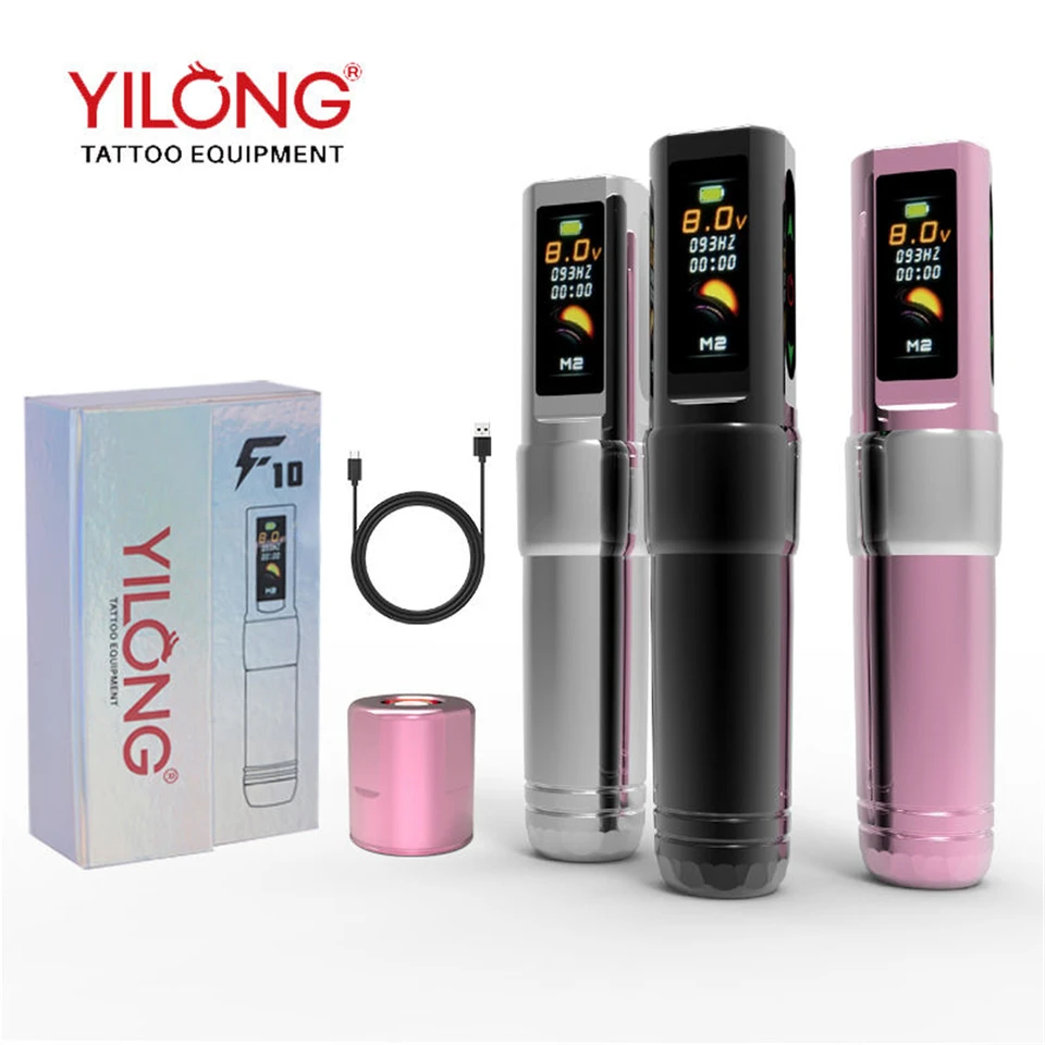 Yilong New F10 bezdrôtové obočie Tetovanie mikropodniteľné pery Penné make -up stroje tetovacie pero pre tetovací umelec