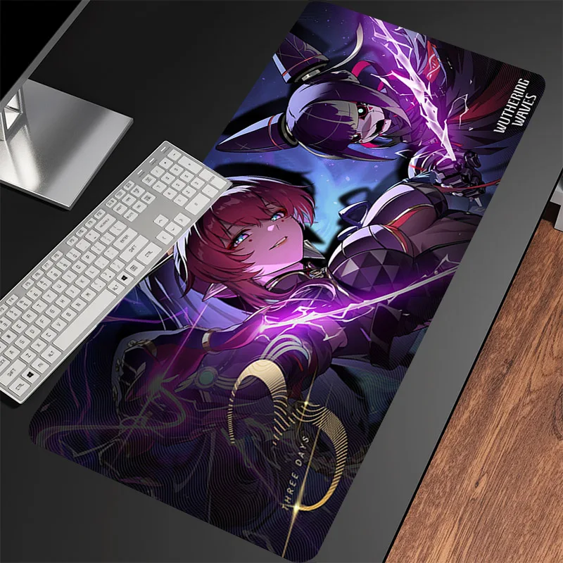 Yinlin Wuthering Waves Mouse Pad xxl počítačový herný stôl Gamer Mat Rat Edge Locking Deskmat HD tlač Anime Girl Mousepad