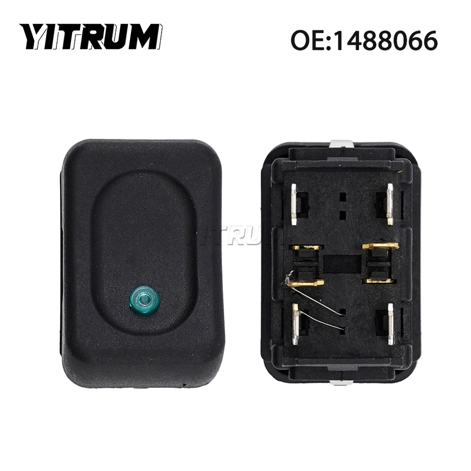 YITRUM 1488066 838-88066 353621 Prepínač Ovládacích panelov elektrického napájacieho okna Prepínač jednotlivého tlačidla pre Scania Serie 3 4 Truck