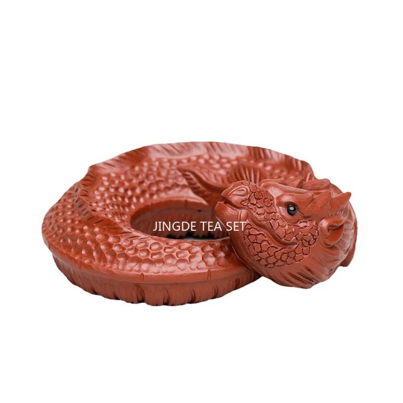 Yixing Purple Clay Tea Pet Boutique Boutique Zodiac Dragon Sochy Ozdoby ručne vyrábané sochárske čajové figuríny Art Čínske čajové set dekorácie