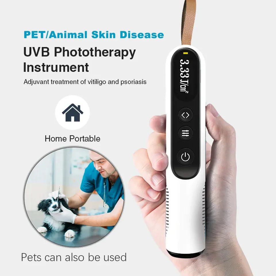 YK-6000A 308nm veterinárna fototerapia UVB lampa laser pre Pet Animal Vitiligo psoriáza biele miesto na chorobu.