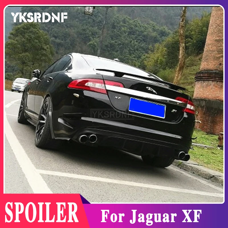 Yksrdnf pre Jaguar XF 2012 2013 2014 2015 ABS plast plastový nenatievaný farebný zadný strešný spojler krídla kufra pery na pery Cover Cover Styling