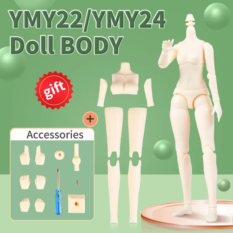 YMY22 Body OBITSU24 22 cm Hnuteľné kĺby dievčenská bábika pre GSC, BLYTH, ICY, 1/6
