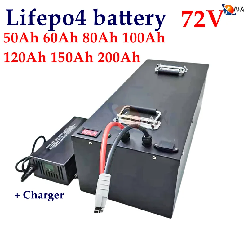 YNX 72V 50AH 60AH 80AH 100AH ​​120AH 150AH 200AH LIFEPO4 lítium batérie, golfový vozík, elektrické vozidlo+nabíjačka