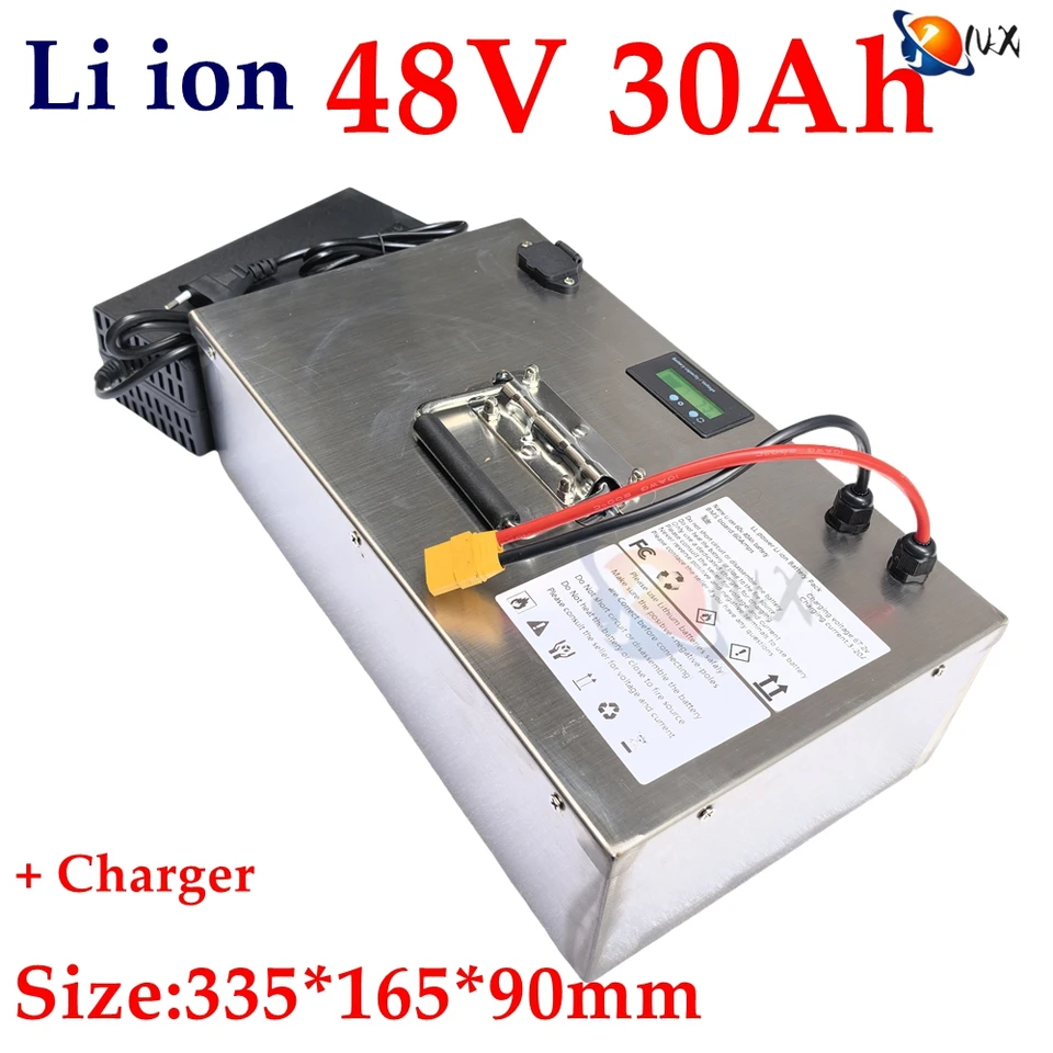 YNX Free Prispôsobte 48V 30AH lítium-iónovej batérie 18650 s BMS 48V LI-ION pre 2000 W Bicycle Secooter Bike Go Cart + 5A Charger