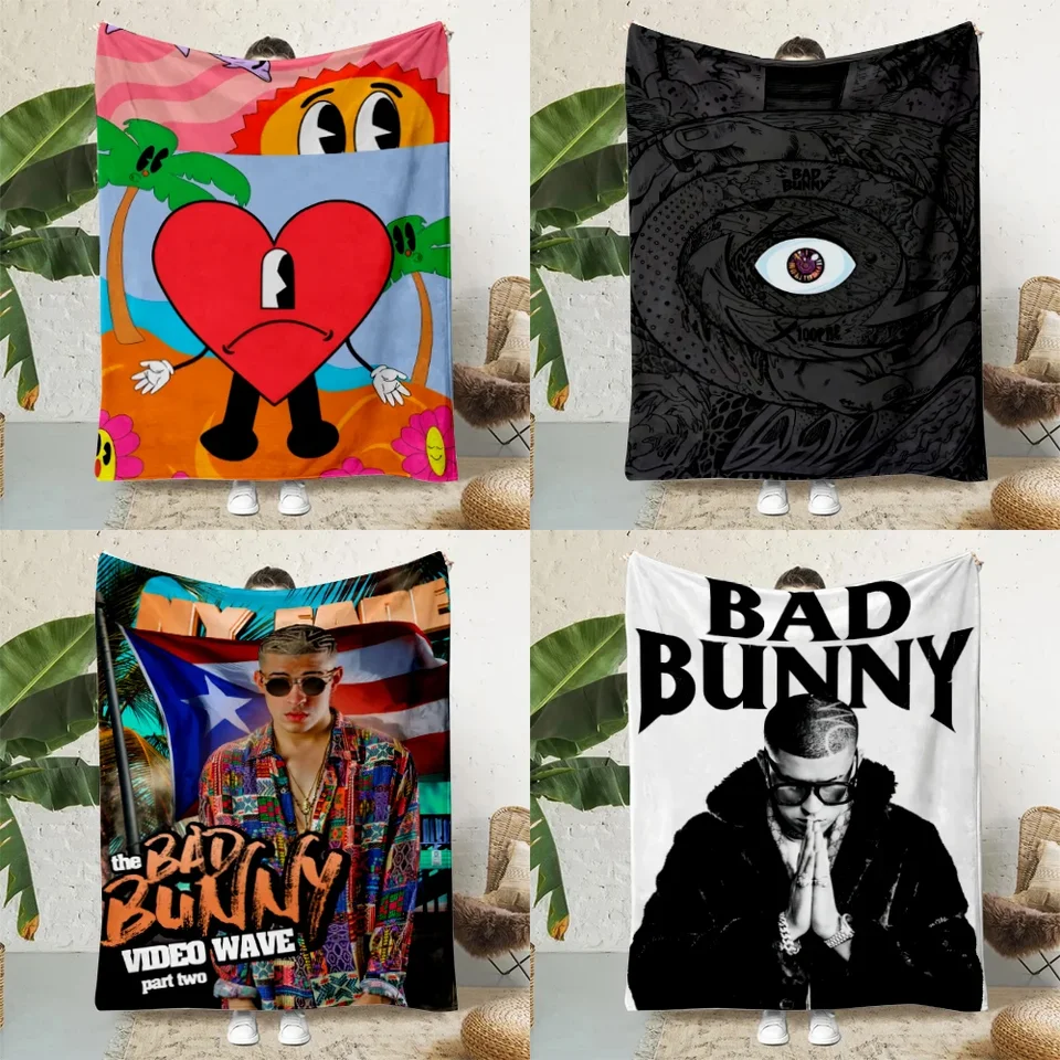 Yo perreo Sola Bad Bunny Vytlačená prikrývka Piknikové prikrývky Teplá prikrývka mäkká a pohodlná prikrývka domáce cestovanie k narodeninám darček