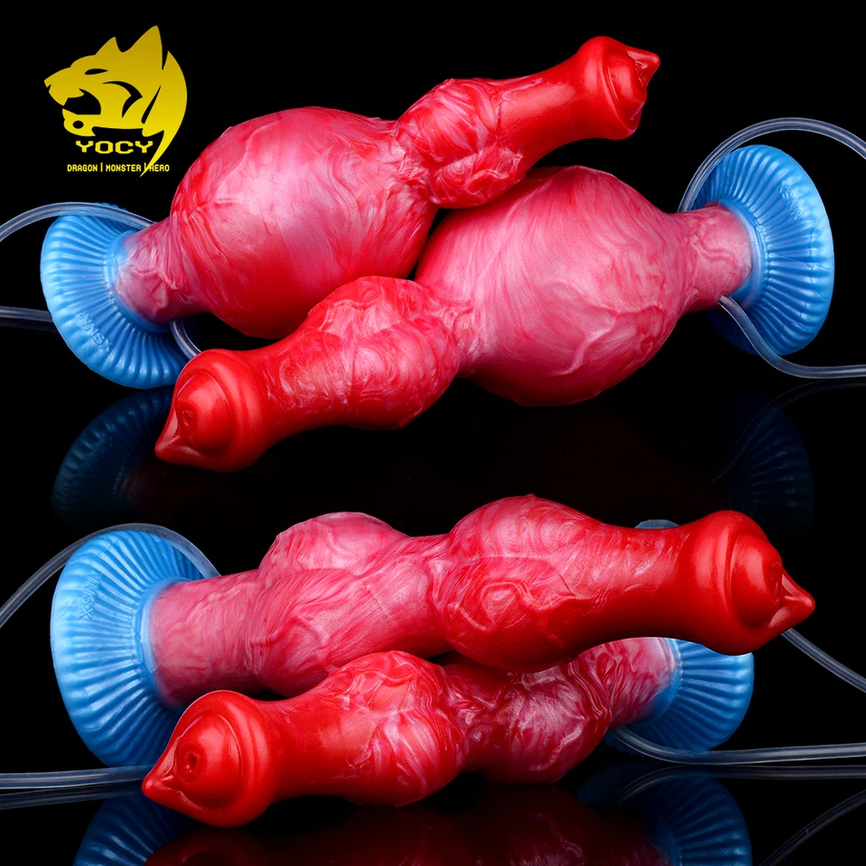 Yocy Fantasy Big Knot Dildo nafukovacie veveričky Animal Cock Obrovské análne dildos dvojité vlk vlkované silikónové sexuálne hračky pre ženy