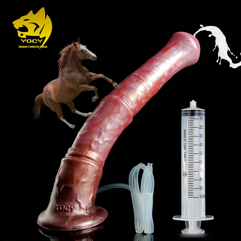 Yocy Realistický kôň dildo ejakulujúci fantázia Long Animal Penis Silikón Anal dildos pre masturbátor sexuálne hračky pre ženy mužov