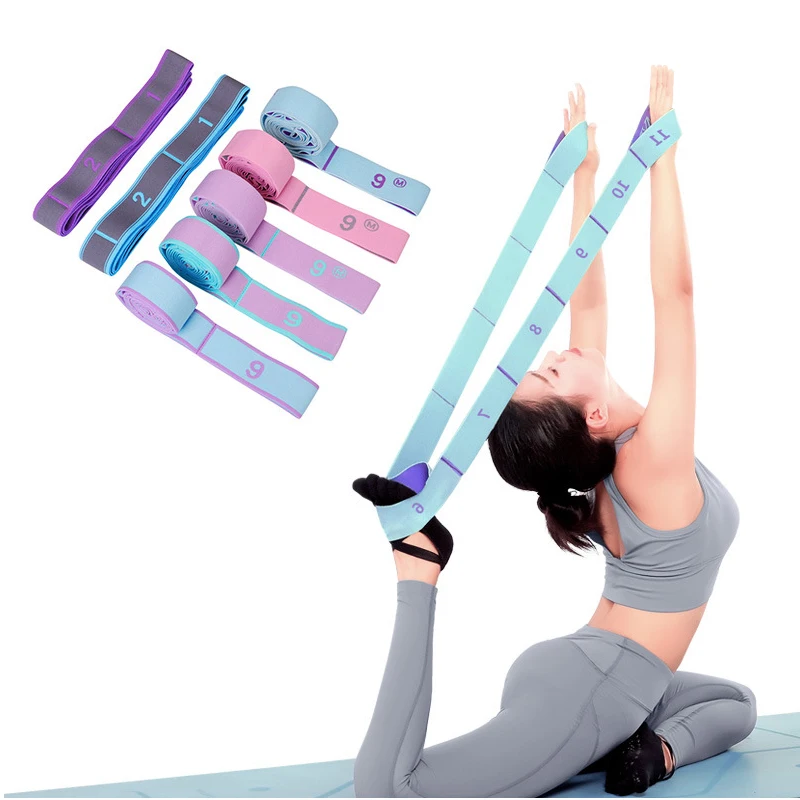 Yoga napínací pás Dance Stretching Band Loop Yoga Pilates Fitness Tension Belt Digital Stretch Elastic Band Resistance Band Band
