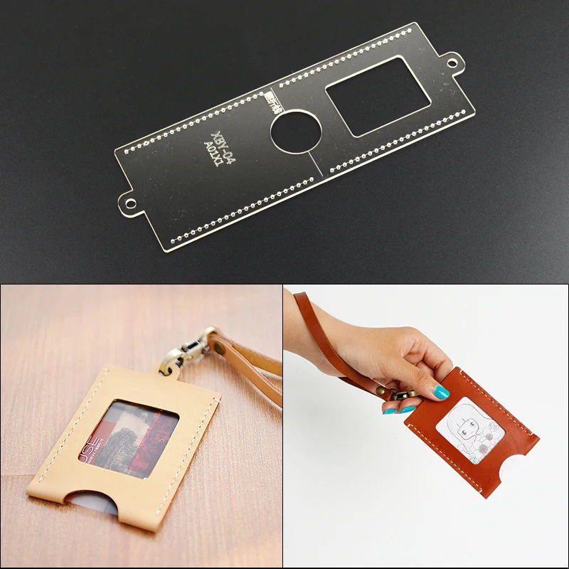 Yomdid Praktická kožená taška na karty Výroba formy odolná akrylová verzia Handraft Design Design Stencil Leather Craft Tool