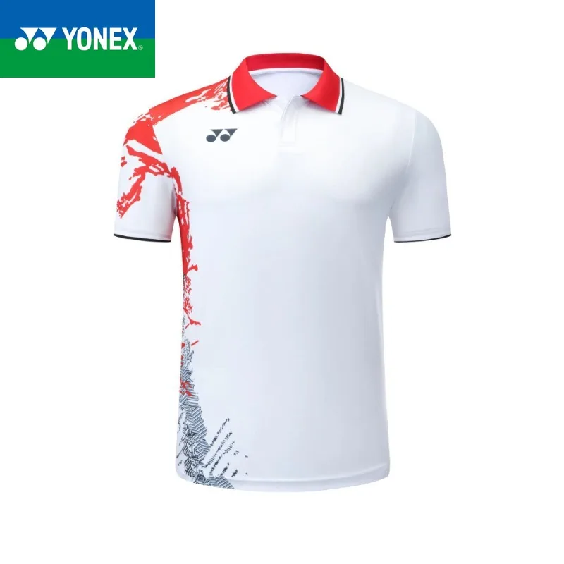 Yonex 2024 New Badminton Jersey Rýchlo vyschnutie priedušnej súťaže s krátkym rukávom rovnaké pre mužov a ženy