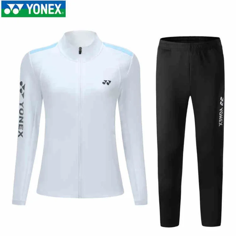 YONEX 2024 Nové priedušné rýchle sušenie šortiek bedminton Wear Sport Coat Top Trench Coat nohavice Running Wear Wear Academy Bunda
