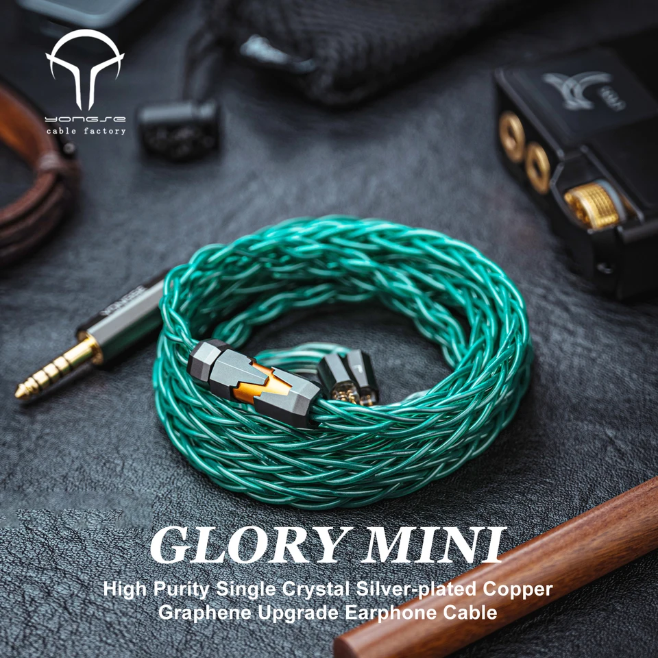 Yongse Glory Mini High Purity Single Crystal Strieborná strieborná aktualizácia medi na slúchadlá kábel Zlatú zátku