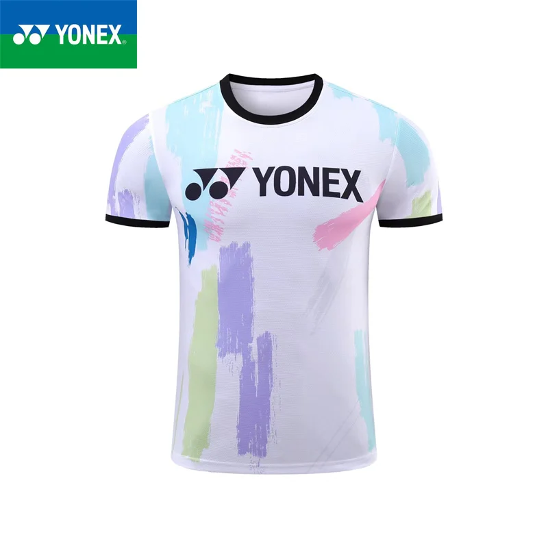Yonxe 2024 Nové pánske a dámske športové rýchle vyschnutie súťaže Tops Badminton Pár štýl s krátkym rukávom Priedušné tričká