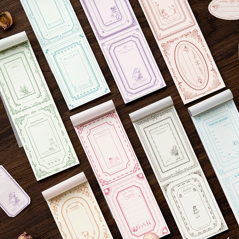 YooFun Creative Vintage Slčanie rámcových nálepiek One Sticker Dva spôsoby, ako použiť retro palubu pre časopis Scrapbooking