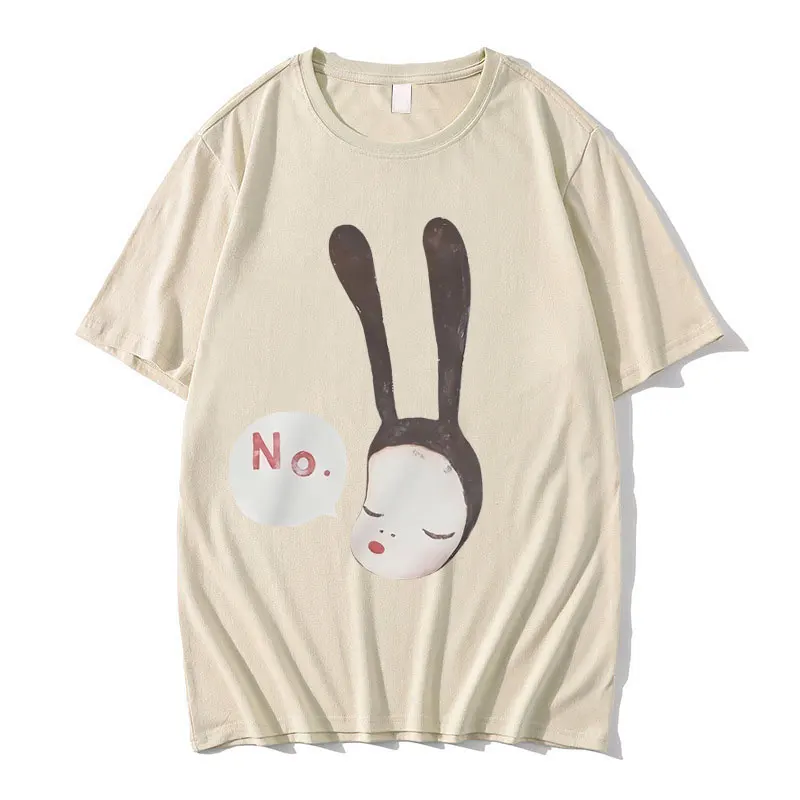 Yoshitomo Nara Bunny Girl Žiadne grafické tričko letné unisex módne umenie estetický trend tričko Tričko Pánske ležérne tričká