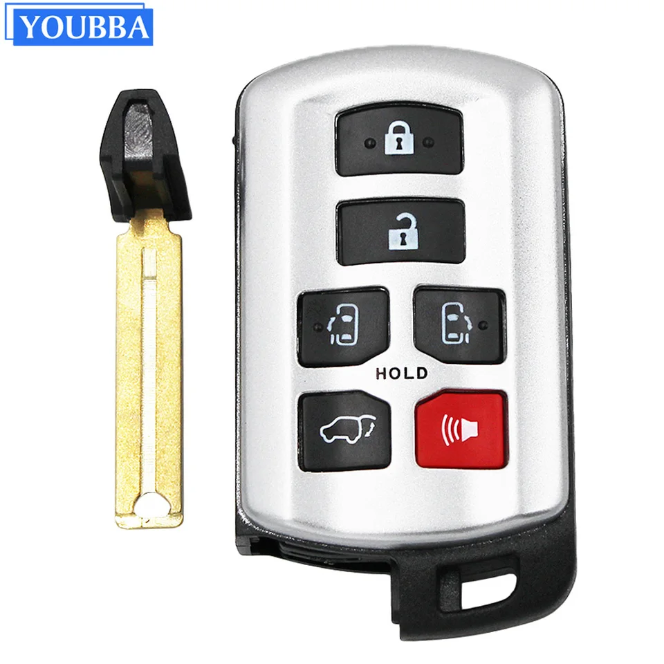 YouBBA 5+1/6 tlačidlá nezostrihané čepeľ FOB pre Toyota Sienna 2011 2012 2013 2014-2017 2018 2019 2020