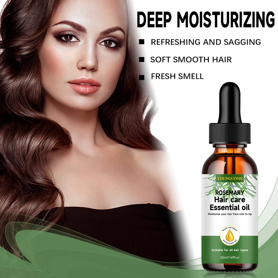 Youngcome Rosemary Care Hair Esencial Oil, vyživuje opravy zlepšuje kučeravosť, ktorá zabraňuje vypadávaniu vlasov Riedenie Poškodená starostlivosť o vlasy