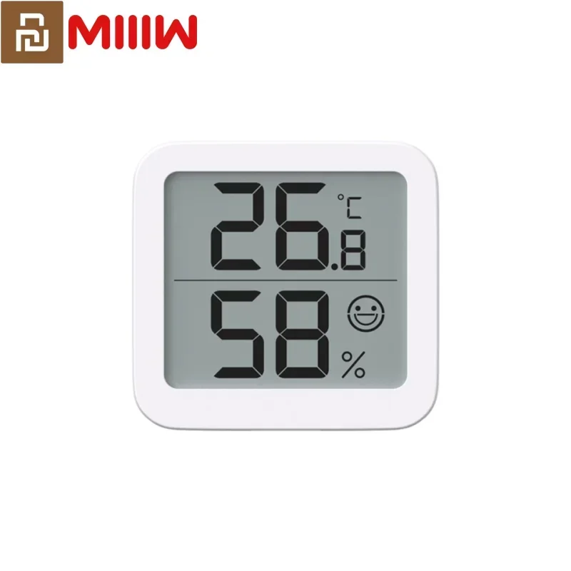 YouPin MIIW Mini Termometer Hygrometer High-presný senzory s vysokým rozlíšením LCD Displej stojan na Pase Hygrothermograp