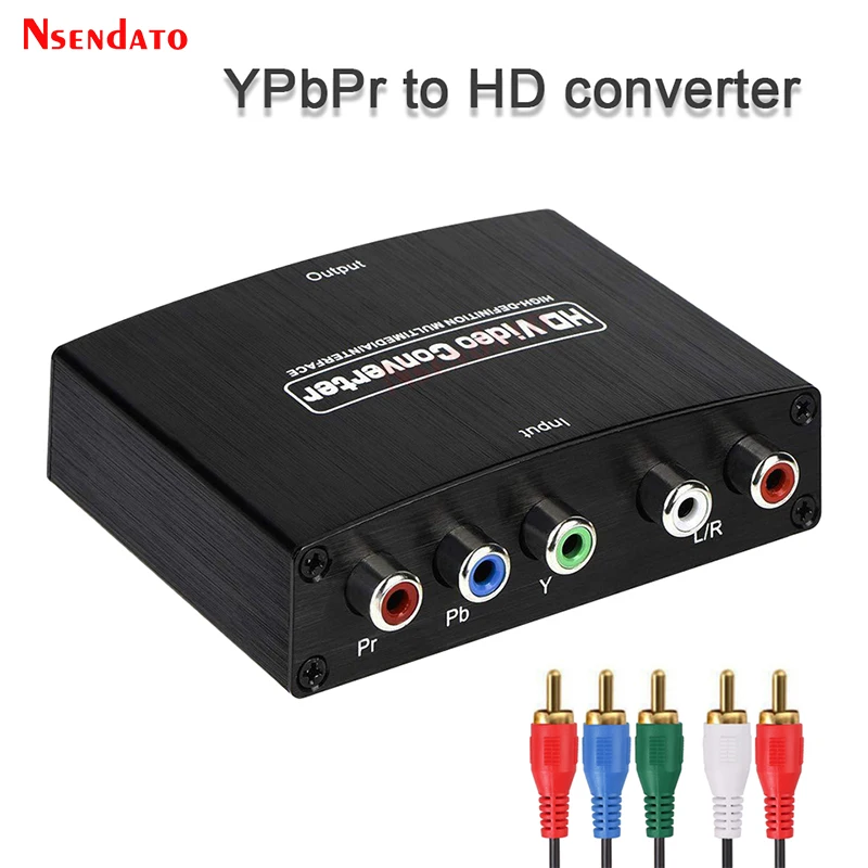 YPBPR na HDMI-kompatibilný 1080p Video Audio prevodník adaptér RCA na adaptéry konvertorov konektorov HD pre PS2 DVD PSP Xbox HDTV