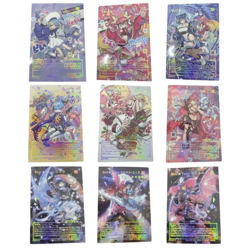 Yu-Gi-OH Flash Card LiveTwin Lil-La Treat Ki-Sikil Frost 4 Verzie DIY Laser Reliéf Series Anime Collection Action Figure Hračky