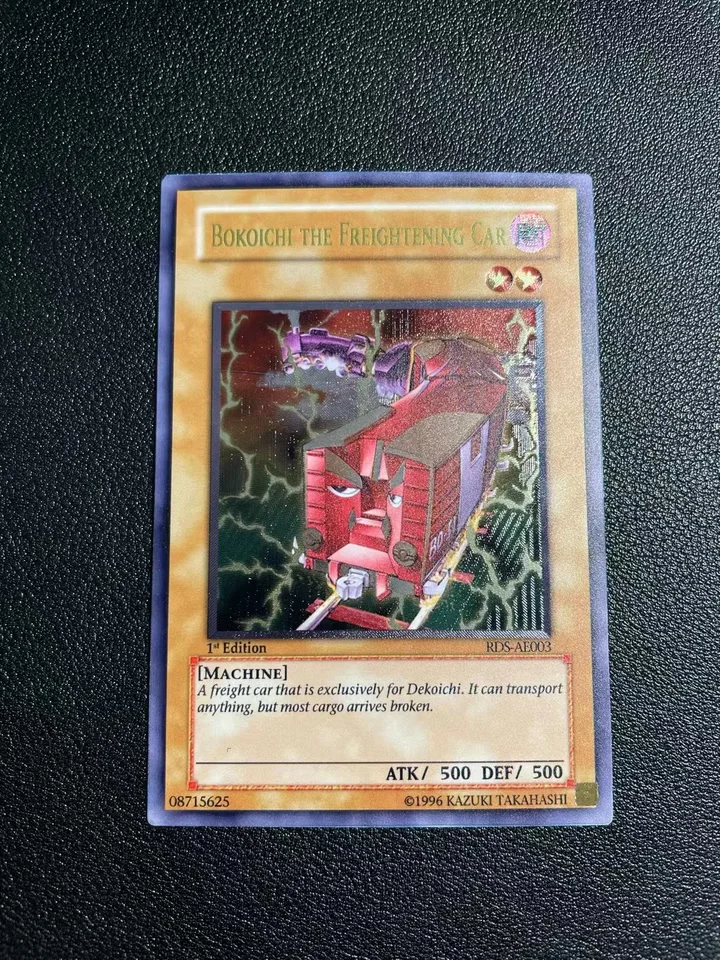 Yu Gi Oh Ultimate Rare RDS-AE003/Bokoichi The Freightening Car Anime Anime Cartoon Game Hračky Zbierka Zbierka darček