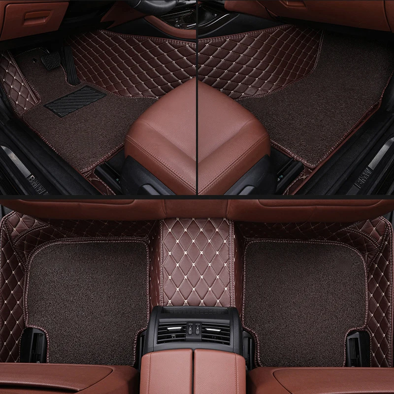 Yuckju vlastné kožené auto rohož pre Maserati Všetky modely granturismo ghibli levante quattroporte doplnky automobilový koberec