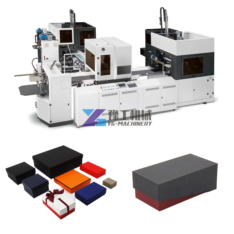Yugong Cartboard Box Machine Semi Automatické tuhé kartónové skrinky na výrobu kartónovej krabice na výrobu kartónov