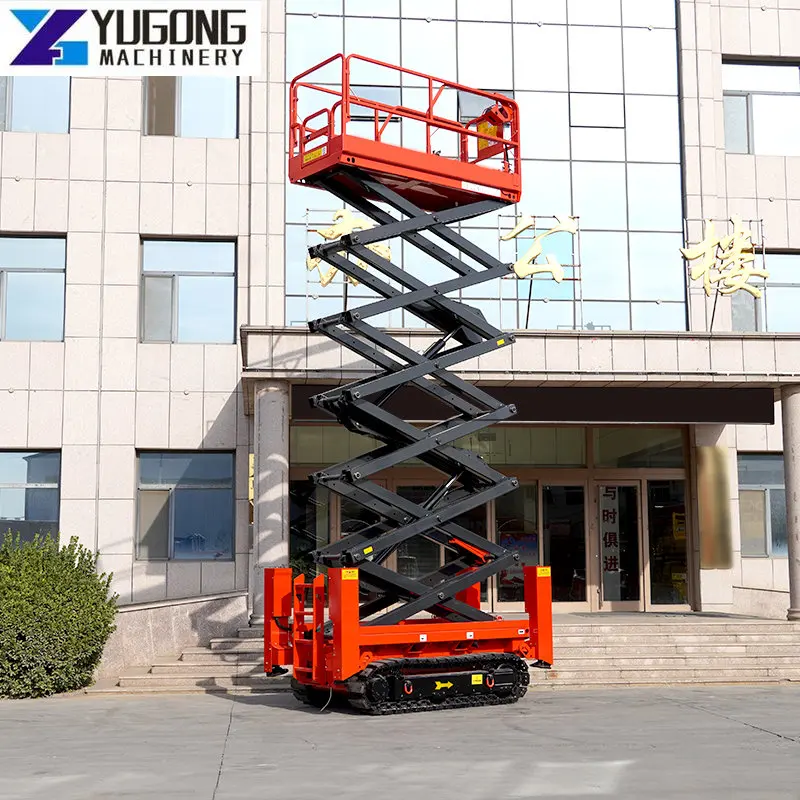 Yugong Mobile Hydraulic Scissor Lift Table Scent Scissor Lift 12 m Nožnica Small Electric Scissor Lift s certifikáciou CE ISO
