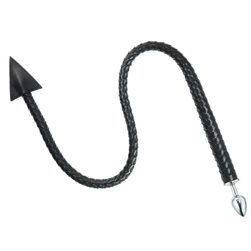 Yukui kovový análny plug PU kožený bič