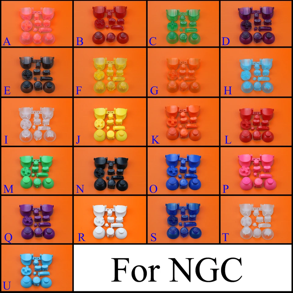 Yuxi 1 Set 21Color Analog Stick Cap Guttons Klávesové klávesy yxabz gombíky pre hernú kocku pre Talky Joystick Cube NGC ovládač NGC