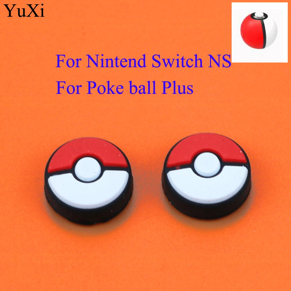 Yuxi mäkký silikónový analógový palcový kryt Caps Cover pre Nintend Switch Pokeball Pokeball Ball plus go ovládač hry