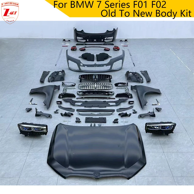 Z-Art Old to New Body Kit pre BMW F01 F02 až G11 G12 Body Kit pre BMW 7 Series 2009-2015 Cut menej Kit
